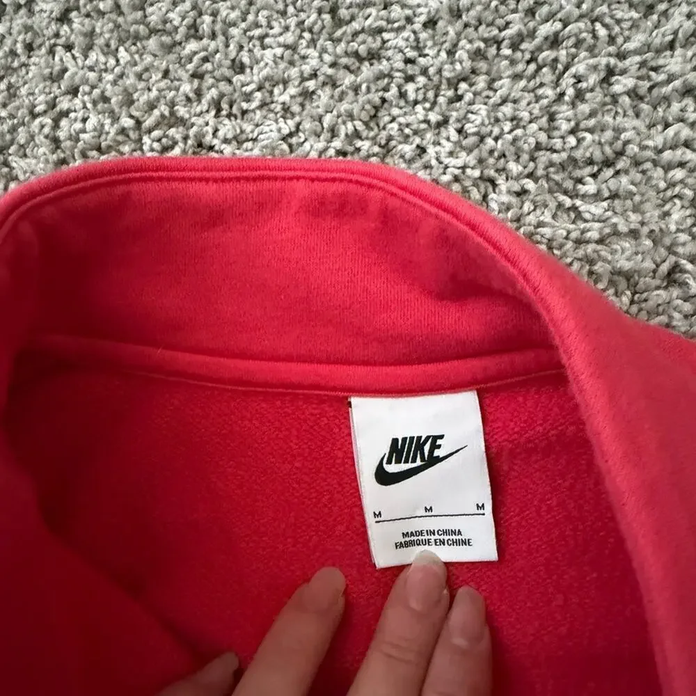 Nike Sportswear Air Women's Fleece Top Coral Pink Color Size M